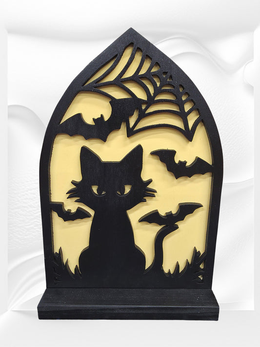 Halloween Cat Window