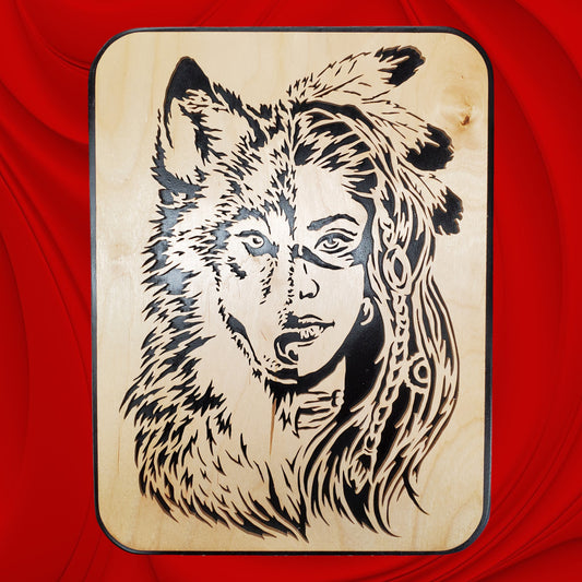 Indian Woman/Wolf