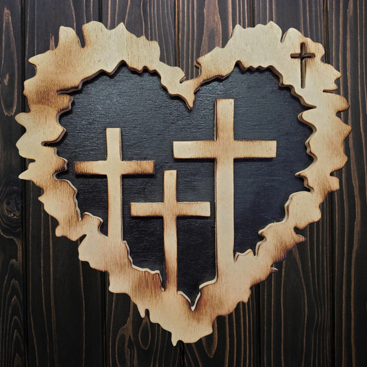 Rustic Heart Mounted