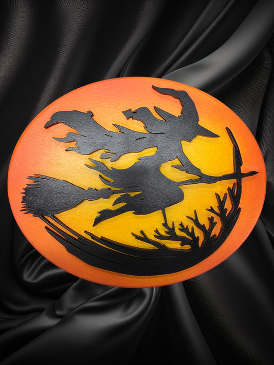 Witch on Broom Moon